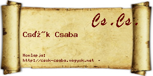 Csók Csaba névjegykártya
