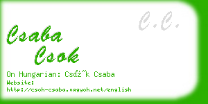 csaba csok business card